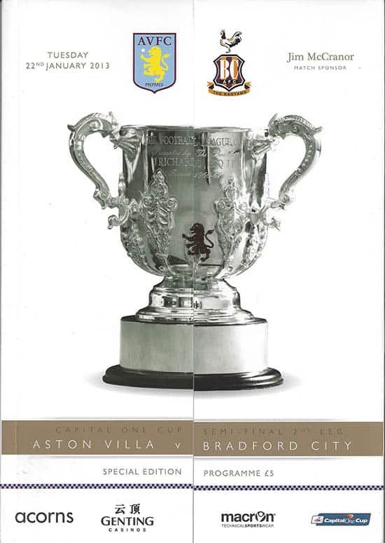 Aston Villa FC v Bradford City FC